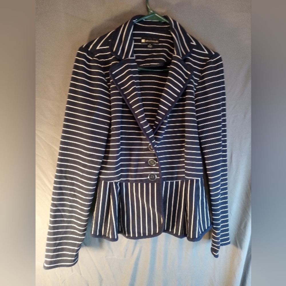 Valerie Bertinelli Navy And White Striped Women's